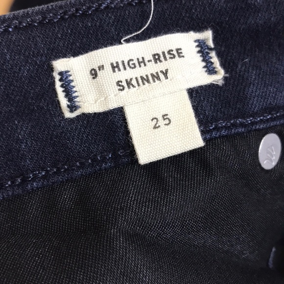 NWT Madewell 9” high-rise skinny jeans 25W - Picture 9 of 9